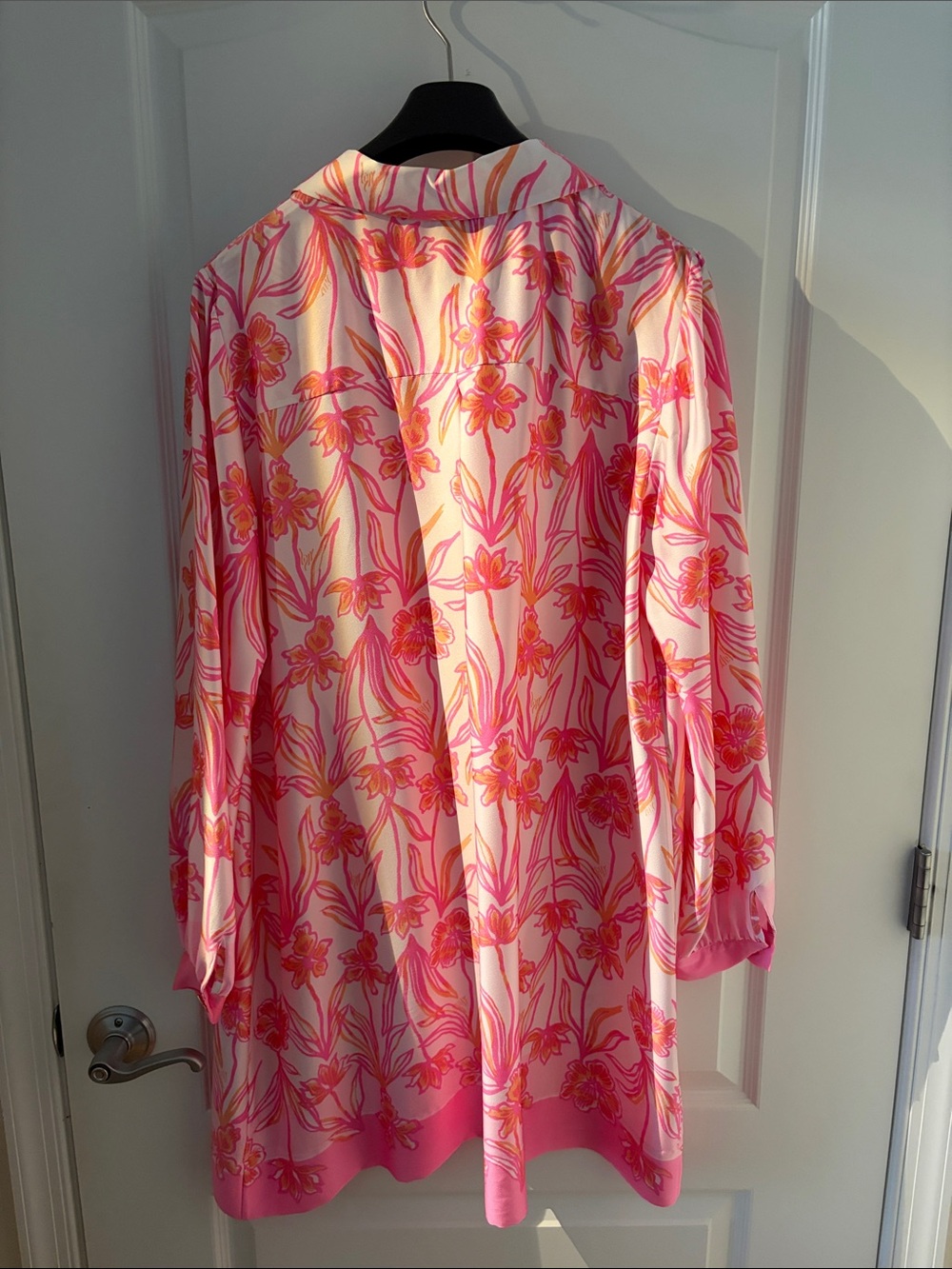 Lilly Pulitzer Pink & Orange Floral Long Sleeve Tunic Dress - Picture 5 of 5